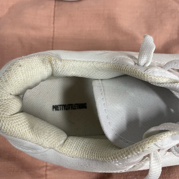 White sneakers, Platform Sneakers, US size 7, Pretty Little Thing - Picture 2 of 4